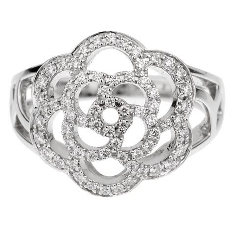 camellia ring chanel|chanel camelia diamond ring.